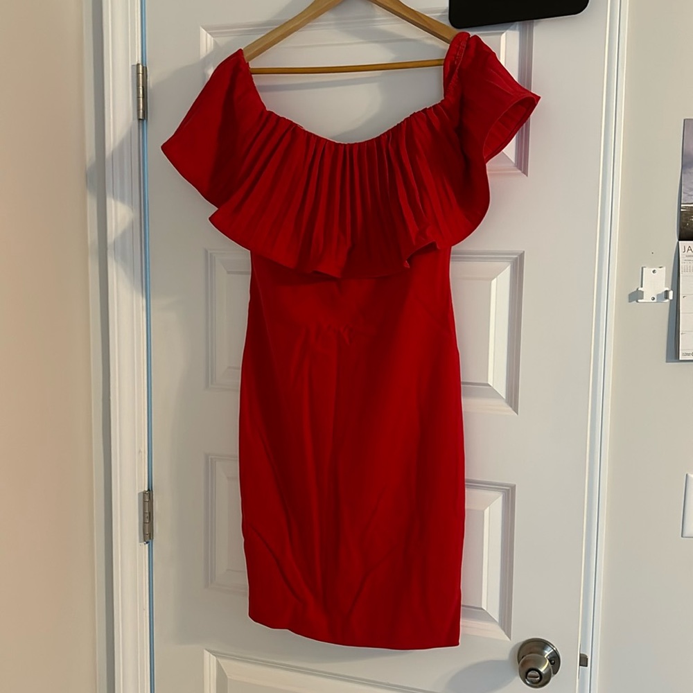 Badgley Mischka red dress